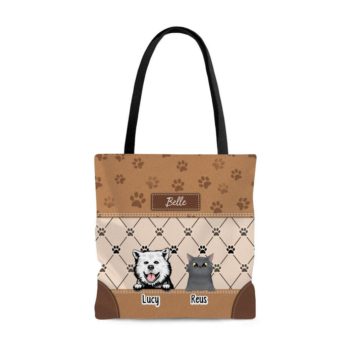 Dog Mom Bag Custom Cat Mom Gift Custom Pet Bag - Personalized Tote Bag For Dog Owners, Cat Owners