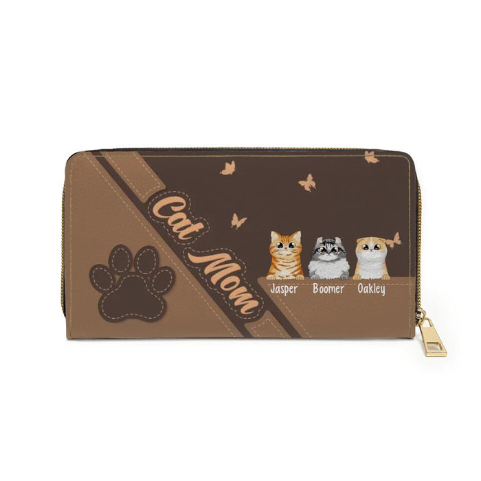 Cat Paw Print Purse - Personalized Gifts Custom Cat Lovers Wallet For Cat Mom
