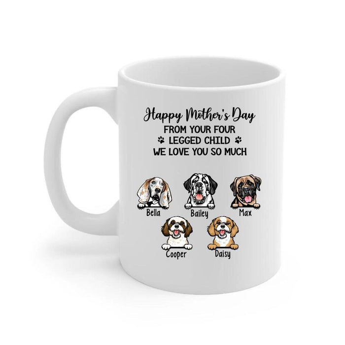 Personalized Happy Mother's Day Gift For Dog Mom Dog Lover Mug