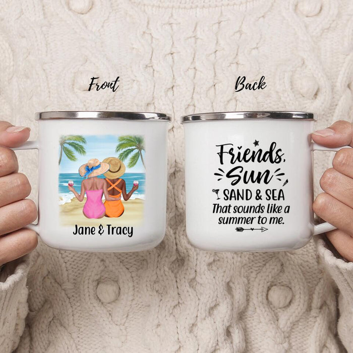 Cute Coffee Mug Summer Gift Ideas Beach Aesthetic Enamel Mug 