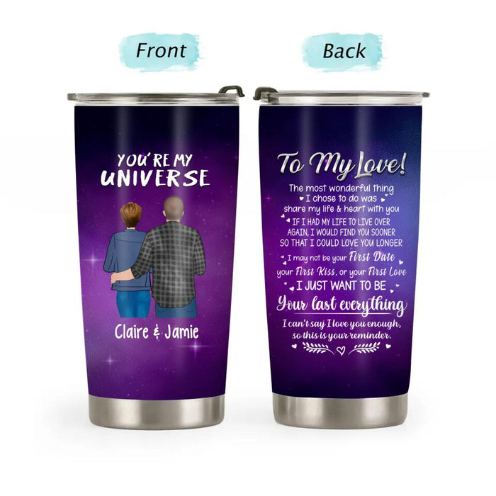 Personalized Tumbler 20oz, You Are My Universe, Gift For Couple