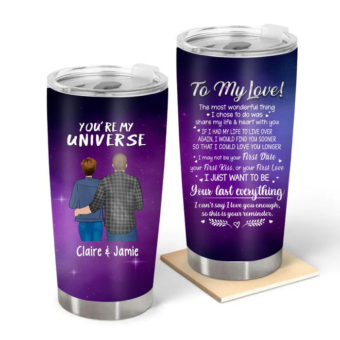 Personalized Tumbler 20oz, You Are My Universe, Gift For Couple