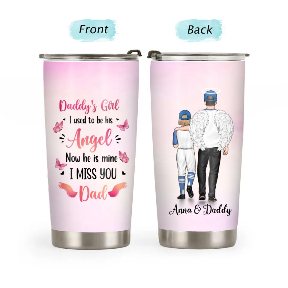 Personalized I Asked God For An Angel He Sent Me My Daughter 4-in-1 Cooler  Tumbler, Father Holds His Daughter's Hand Tumbler, Custom Dad And Daughter  Cooler Tumbler, Father's Day gift - Wolfantique