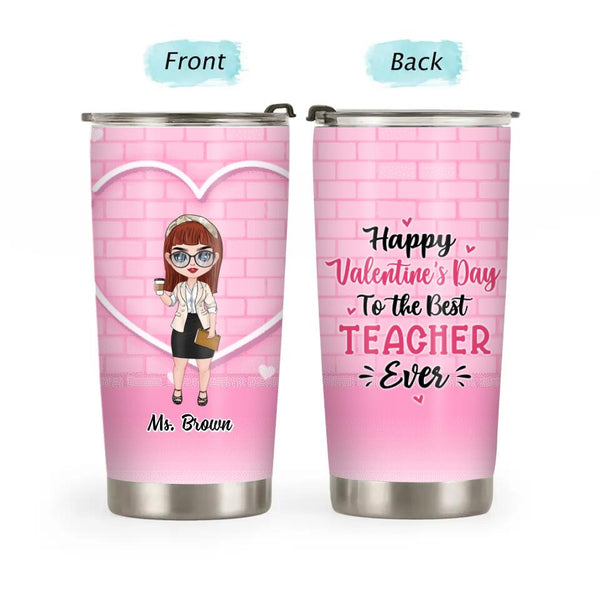 One Sweet Teacher Valentine's Day Tumbler