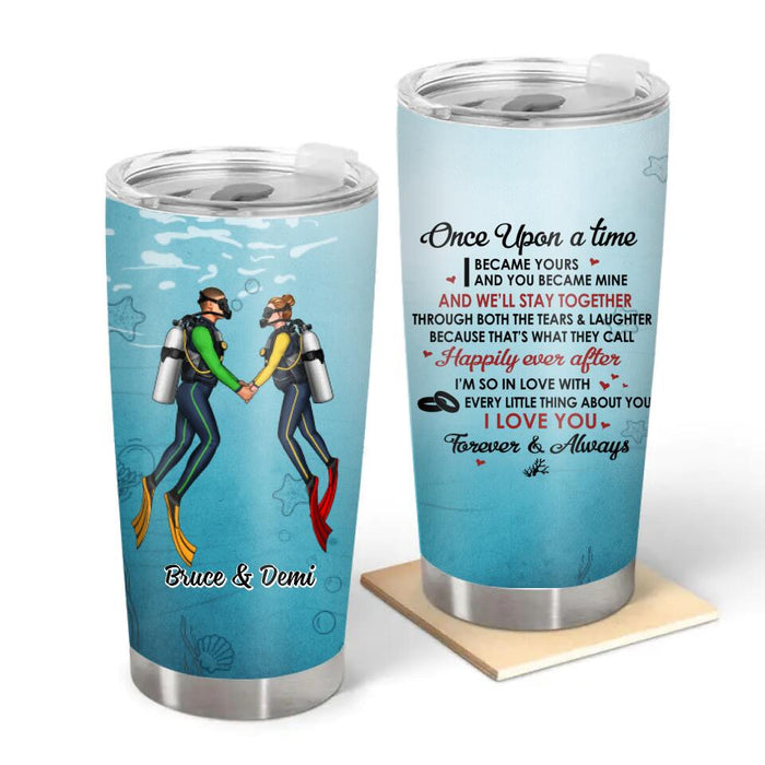 So In Love With Every Little Thing About You - Personalized Tumbler For Couples, Him, Her, Scuba Diving