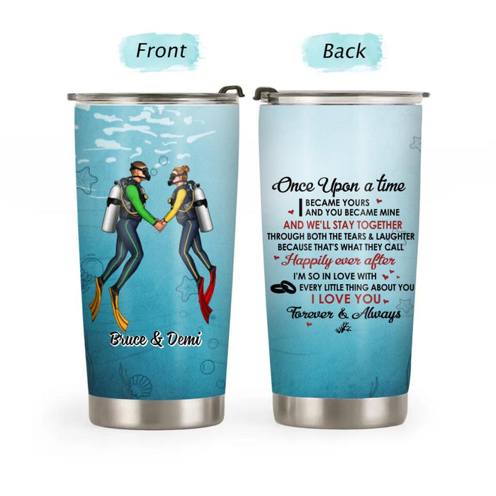 So In Love With Every Little Thing About You - Personalized Tumbler For Couples, Him, Her, Scuba Diving