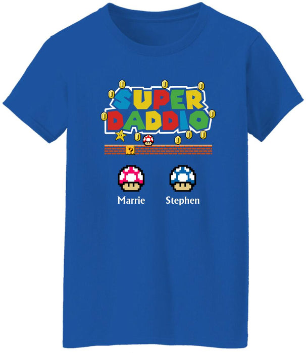 Super Daddio Funny Dad - Personalized Gifts Custom Gamer Shirt for Dad, Gamer