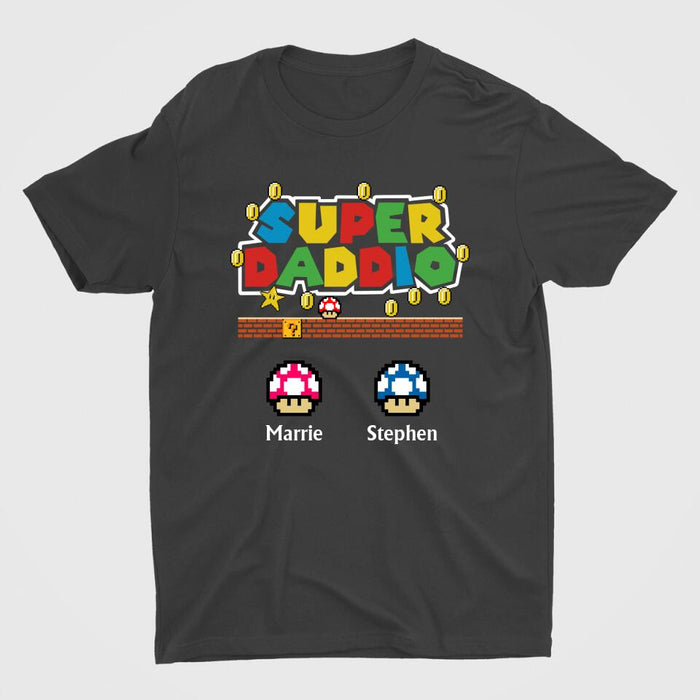 Super Daddio Funny Dad - Personalized Gifts Custom Gamer Shirt for Dad, Gamer