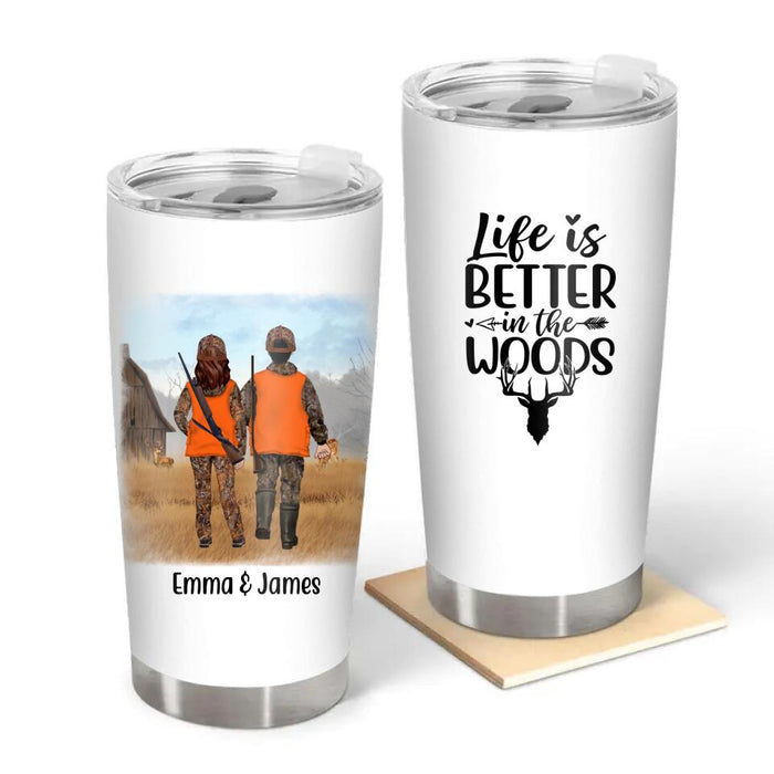 Personalized Tumbler, Hunting Partners, Hunting Couple Friends And With Kids, Gift For Hunters