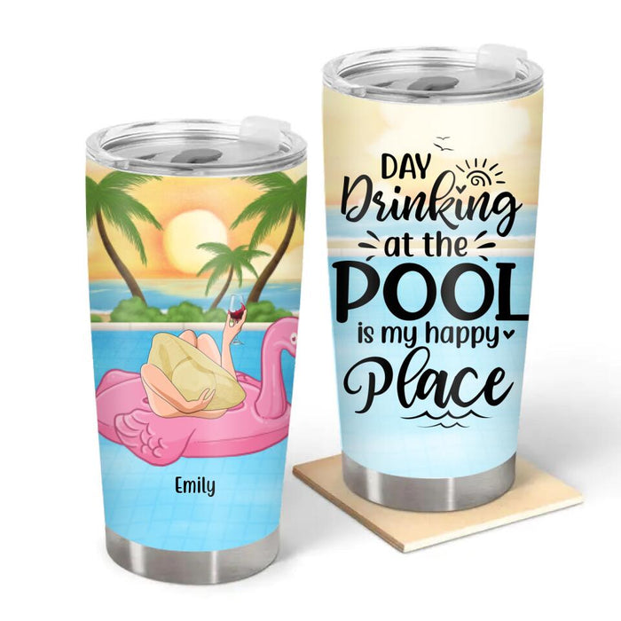 Personalized Tumbler, Drinking At Pool Woman, Gifts For Pool Lovers
