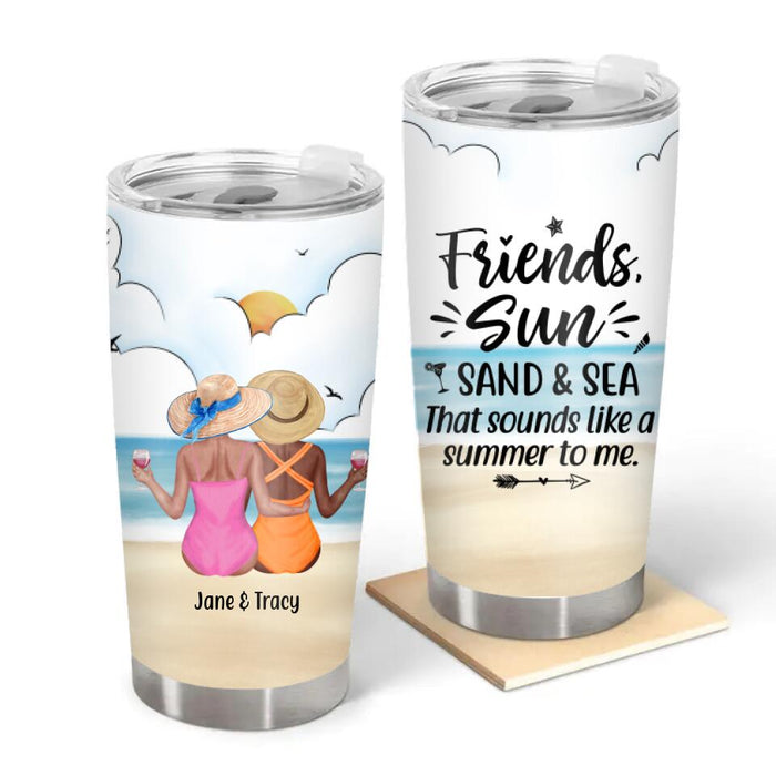Personalized Tumbler, Sisters On Beach, Gifts For Beach Lovers