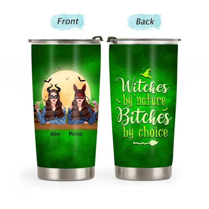 Personalized Tumbler, Witches By Nature, Halloween Gift For Best Friends, Halloween Gift For Sisters