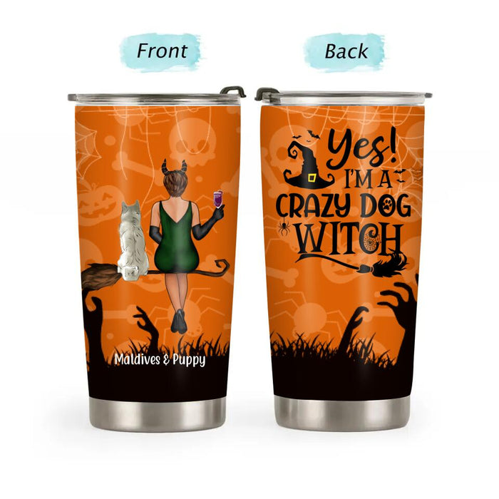 Personalized Tumbler, Halloween Is Better With Dogs, Gift For Halloween And Dog Lovers