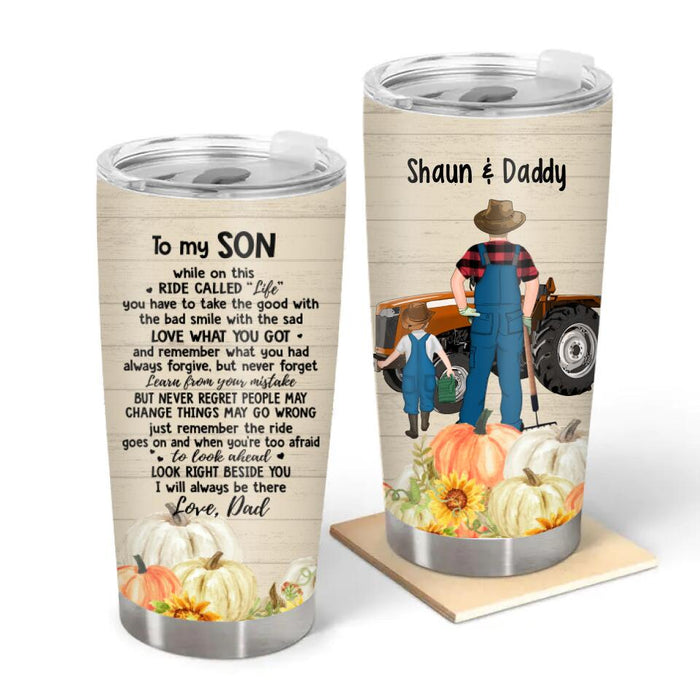 To My Son - Personalized Gifts Custom Farmer Tumbler For Son, Farmer