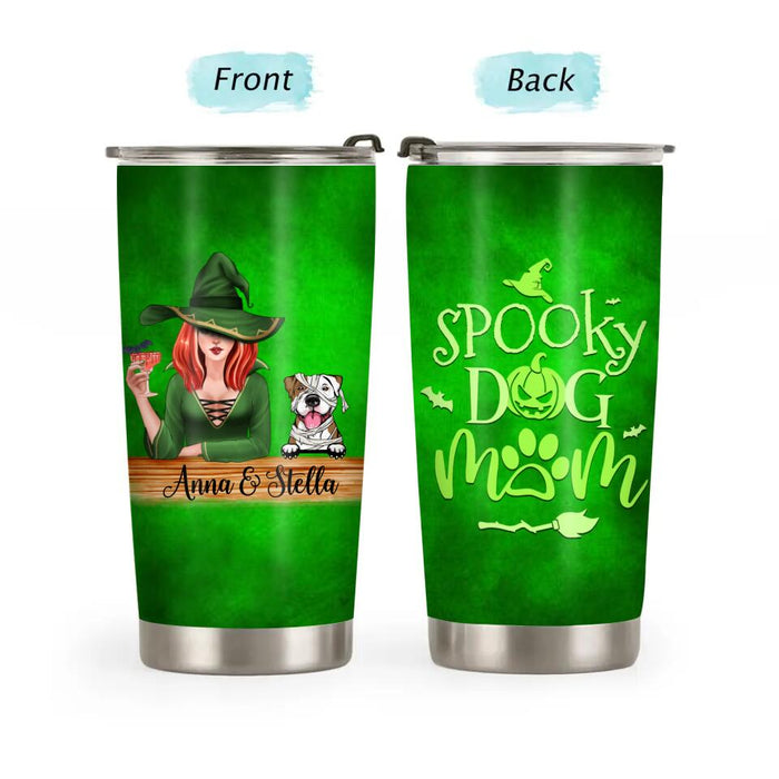 Spooky Dog Mom - Halloween Personalized Gifts Custom Tumbler for Dog Lovers