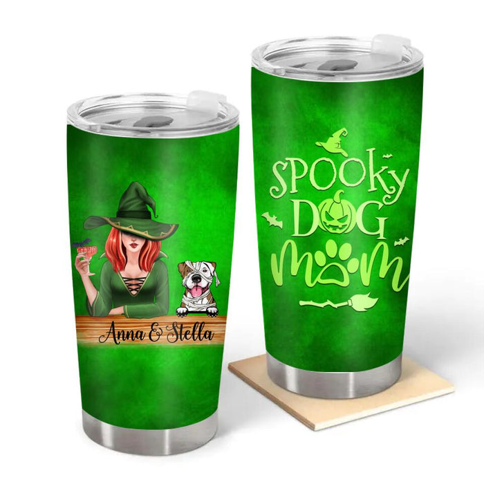 Spooky Dog Mom - Halloween Personalized Gifts Custom Tumbler for Dog Lovers