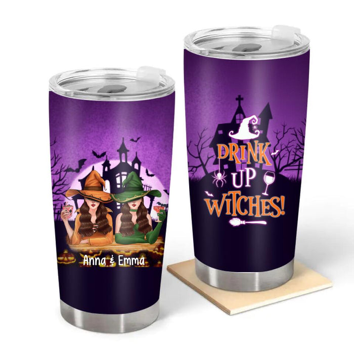 Personalized Tumbler, Up To 4 Girls, When We're Together Every Night Is Halloween - Halloween Gift, Gift For Sisters, Best Friends