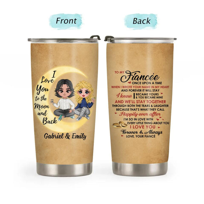 Once Upon A Time When I Wrote Your Name In My Heart - Personalized Tumbler For Couples, Him, Her