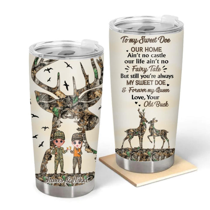 Hunting Gifts for Men - Deer Hunting Tumbler 20Oz Travel Coffee Mug  Stainless St