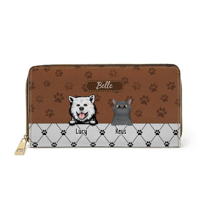 Custom Purse for Dog Mom, Cat Mom - Personalized Wallet Gifts for Dog Lovers, Cat Lovers