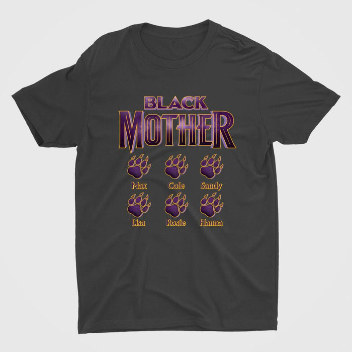 Black Mother Kids Names - Mother's Day Personalized Gifts Custom Shirt for Black Mom