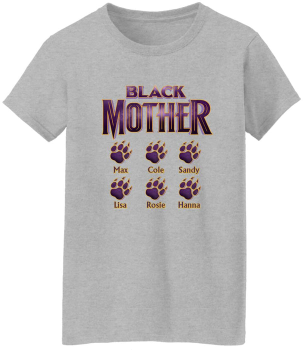 Black Mother Kids Names - Mother's Day Personalized Gifts Custom Shirt for Black Mom
