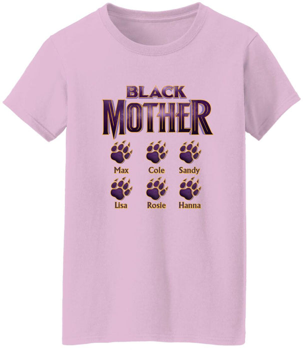 Black Mother Kids Names - Mother's Day Personalized Gifts Custom Shirt for Black Mom