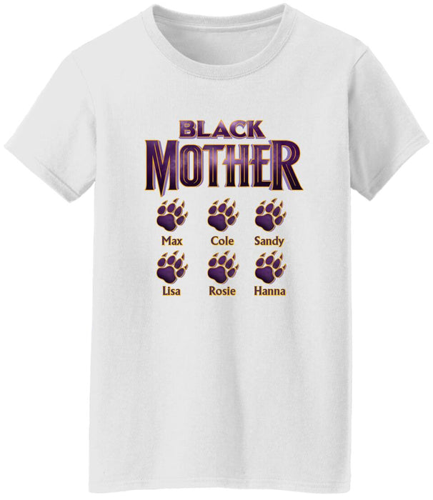 Black Mother Kids Names - Mother's Day Personalized Gifts Custom Shirt for Black Mom