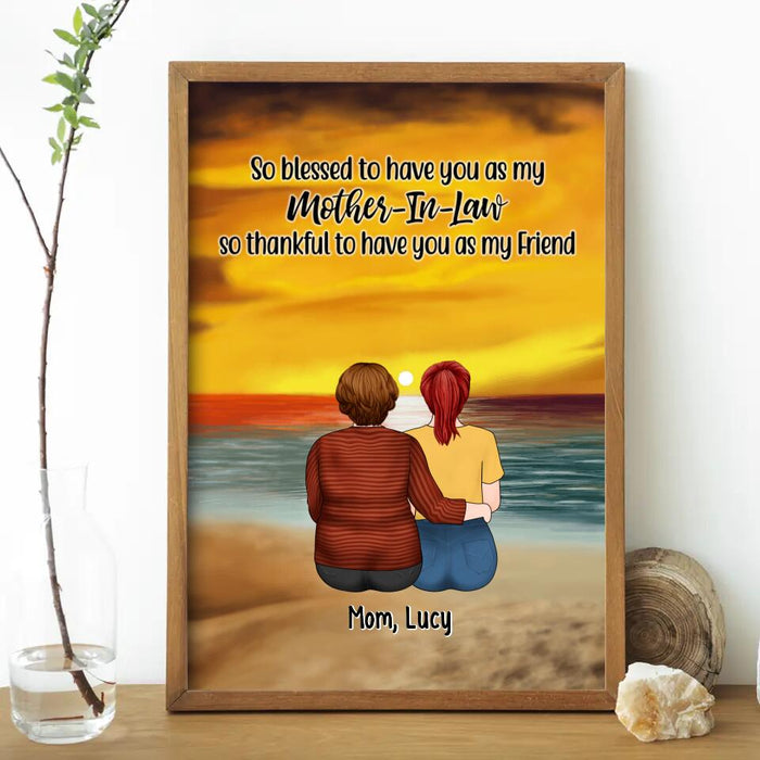 So Blessed to Have You as My Mother-in-Law - Personalized Gifts Custom Poster for Mom