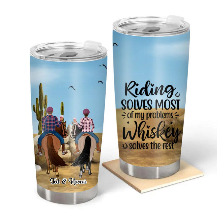 This Is Us a Little Bit of Crazy, a Little Bit Loud a Whole Lot of Love - Personalized Gifts Custom Horse Riding Tumbler for Couples, Horse Riding Lovers