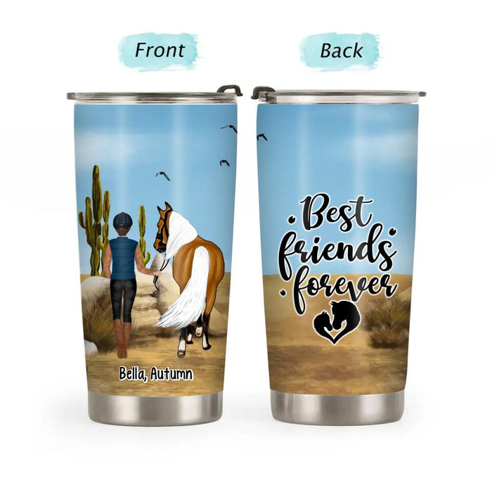 Once Upon a Time There Was a Girl Who Really Loved Horses - Personalized Gifts Custom Horse Tumbler for Horse Mom, Horse Lovers