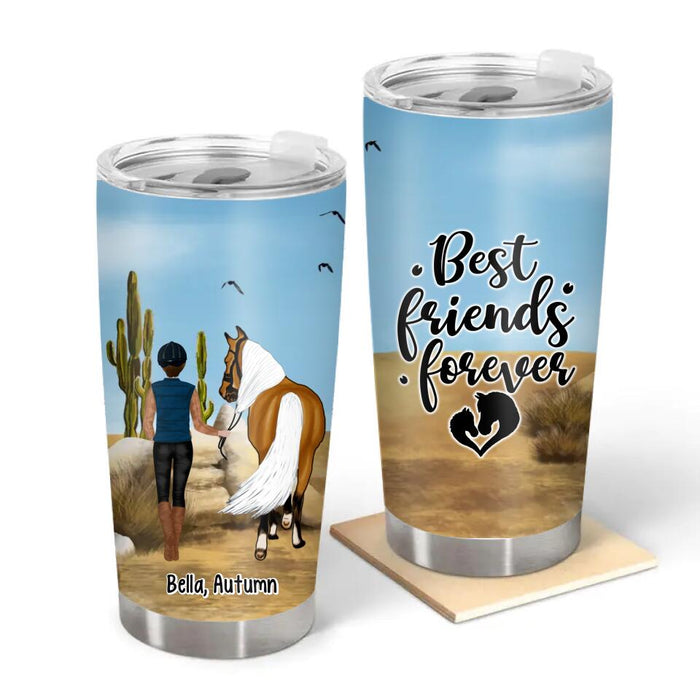Once Upon a Time There Was a Girl Who Really Loved Horses - Personalized Gifts Custom Horse Tumbler for Horse Mom, Horse Lovers