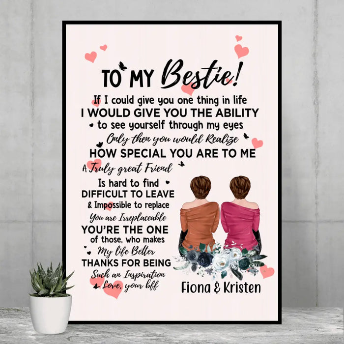 Personalized Poster, To My Bestie, Gift For Sisters And Friends