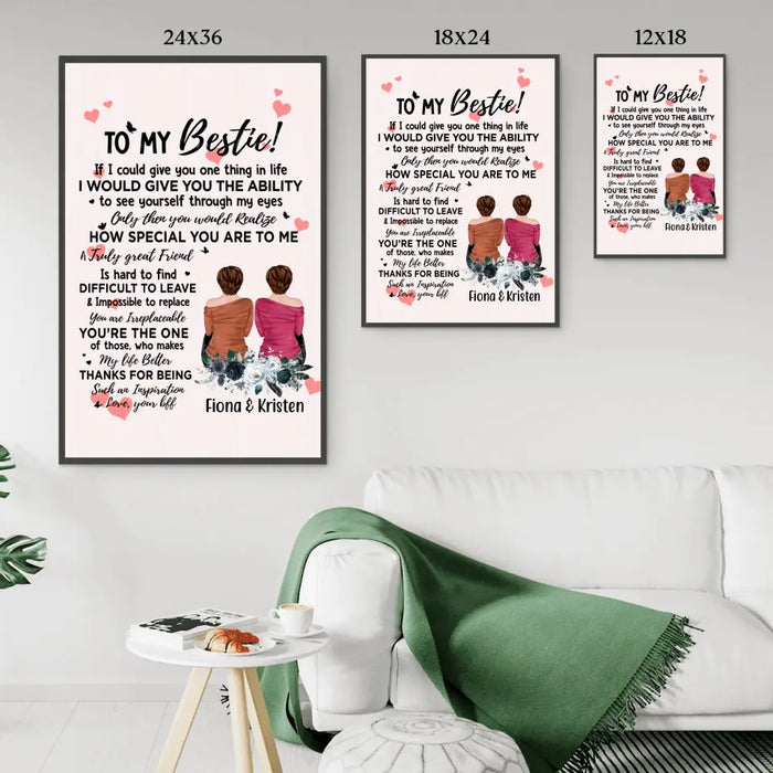 Personalized Poster, To My Bestie, Gift For Sisters And Friends