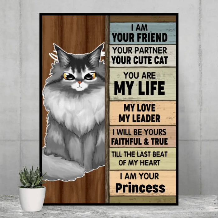 Personalized Poster, Cute Cat, Gift for Cat Lovers