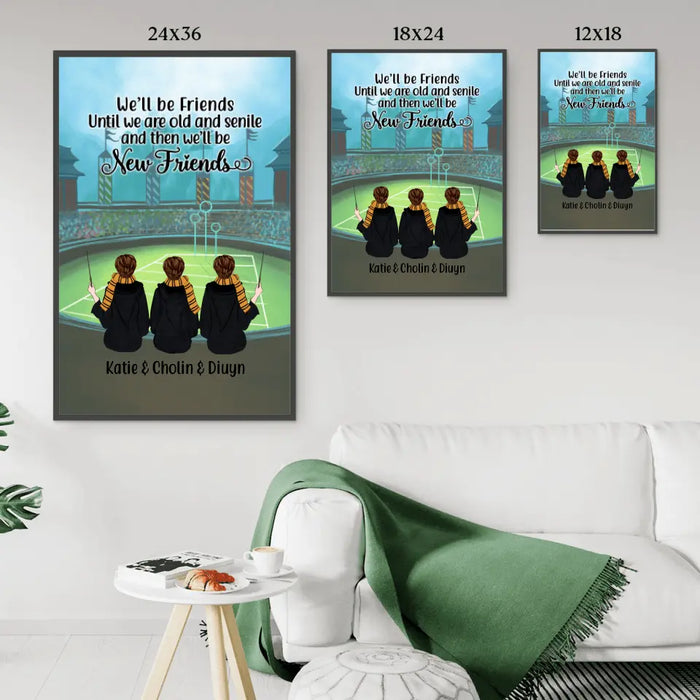 Personalized Poster, Wizards Sisters And Friends - Gift For Halloween Season