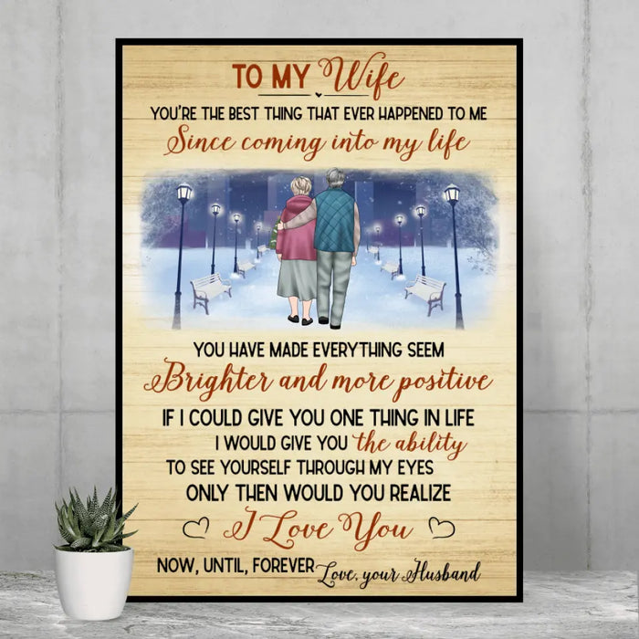 Personalized Poster, To My Wife, Gift for Old Couple