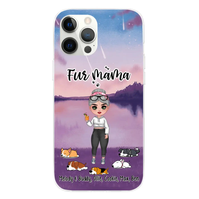 Fur Mama - Personalized Gifts for Custom Dog Phone Case for Dog Mom, Dog Lovers