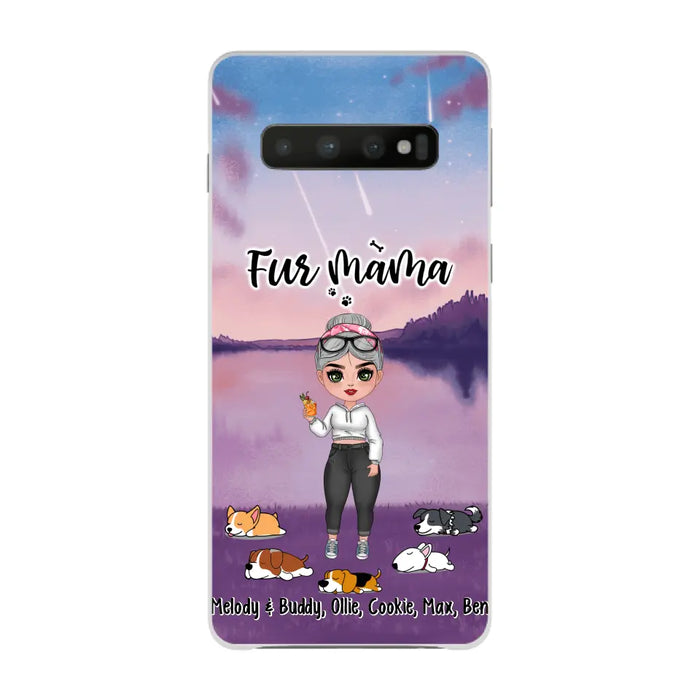 Fur Mama - Personalized Gifts for Custom Dog Phone Case for Dog Mom, Dog Lovers