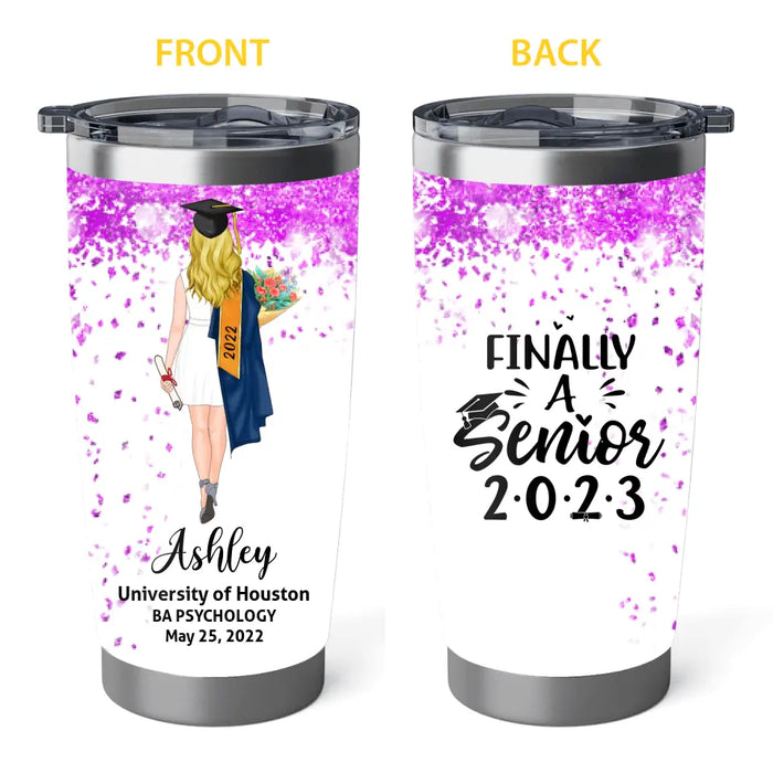 She Believed She Could So She Did - Personalized Tumbler Graduation Gifts For Her Him, Class Of 2023 Gifts