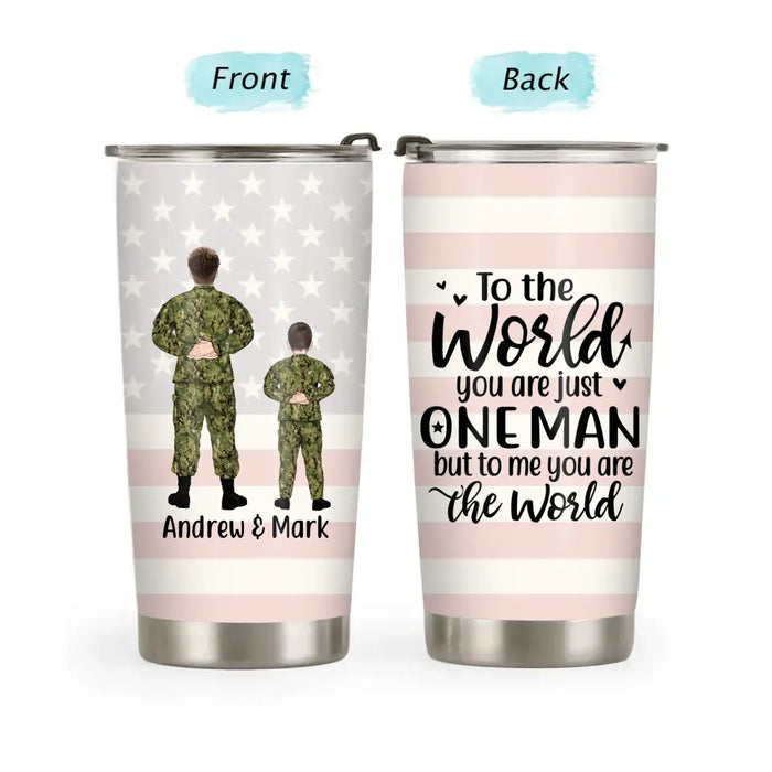 My First Love My First Hero Always My Dad - Father's Day Personalized Gifts Custom Military Tumbler for Dad, Military Gifts