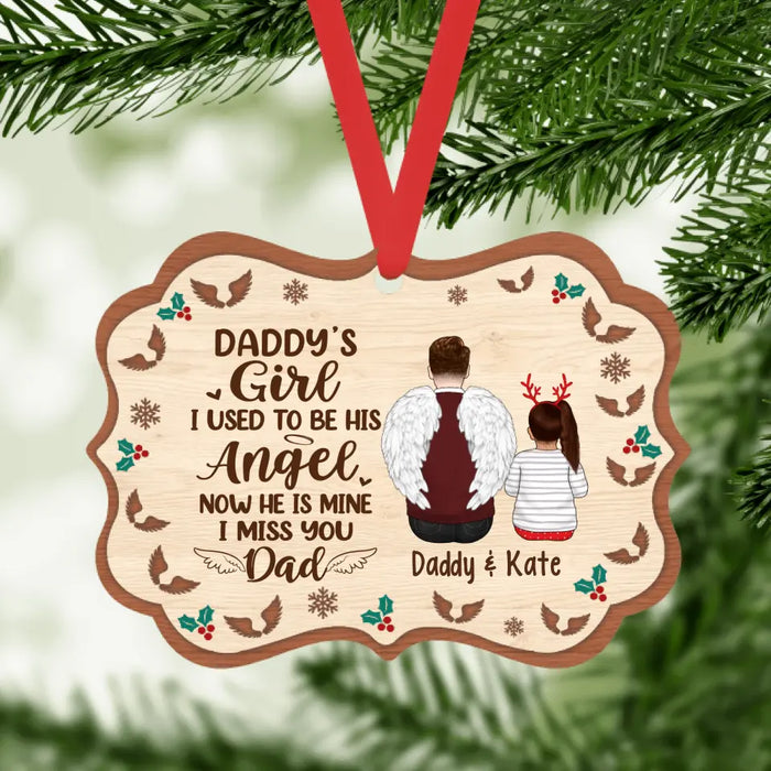 I Used to Be His Angel - Christmas Personalized Gifts Custom Memorial Ornament for Dad, Memorial Gifts