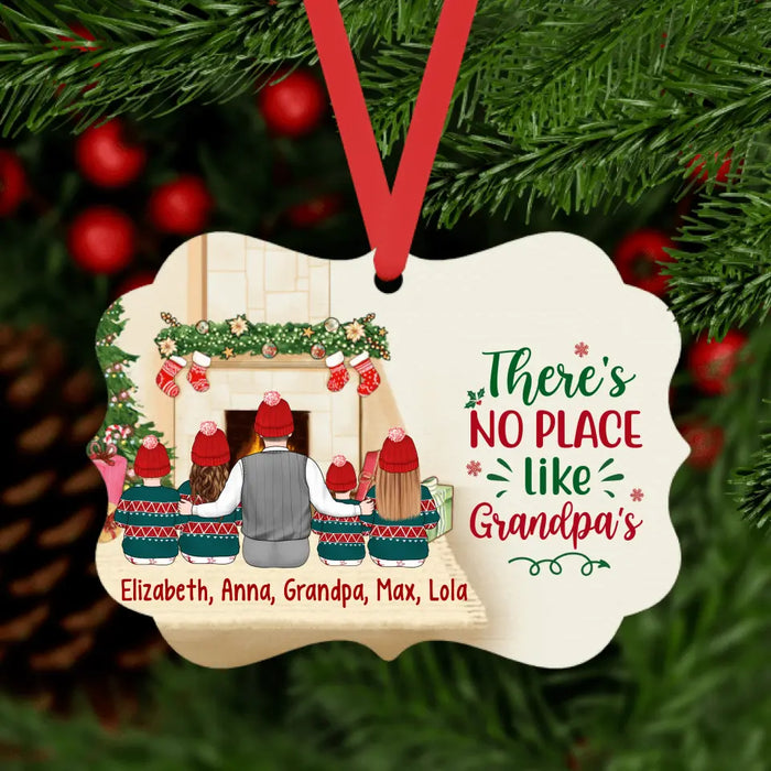 There's No Place Like Grandpa's - Christmas Personalized Gifts Custom Ornament for Grandpa