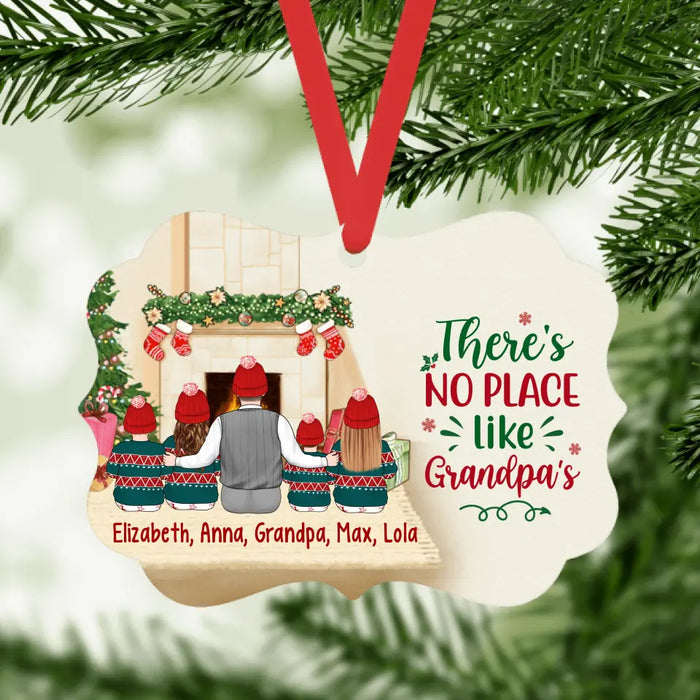There's No Place Like Grandpa's - Christmas Personalized Gifts Custom Ornament for Grandpa