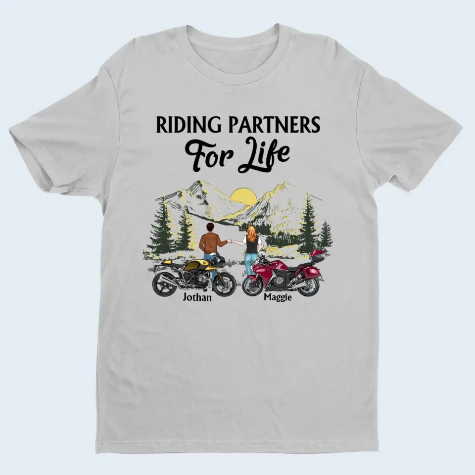 Riding Partners for Life - Personalized Gifts Custom Motorbike Shirt f ...