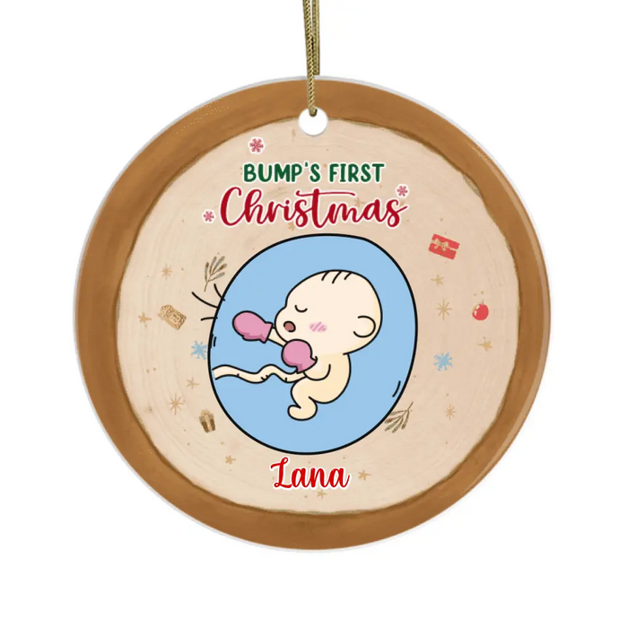 Bump's First Christmas - Personalized Gifts Custom Ornament for Family for Mom