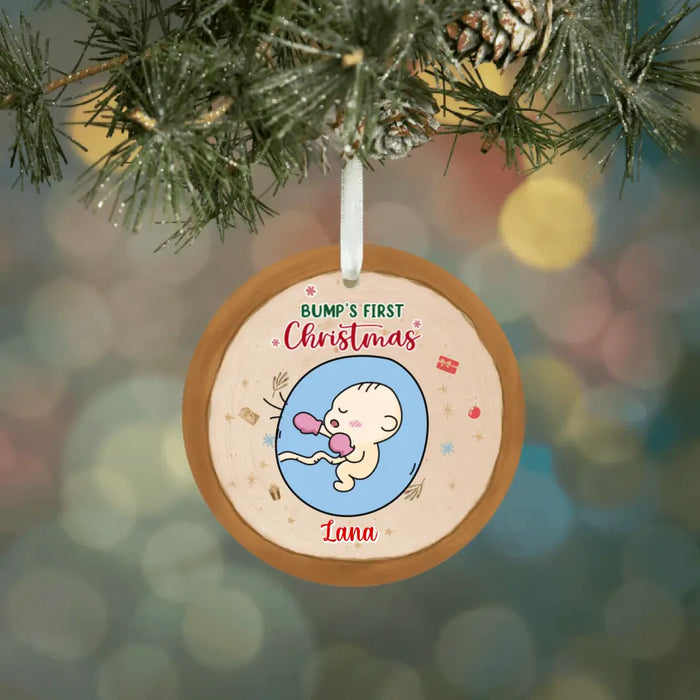 Bump's First Christmas - Personalized Gifts Custom Ornament for Family for Mom