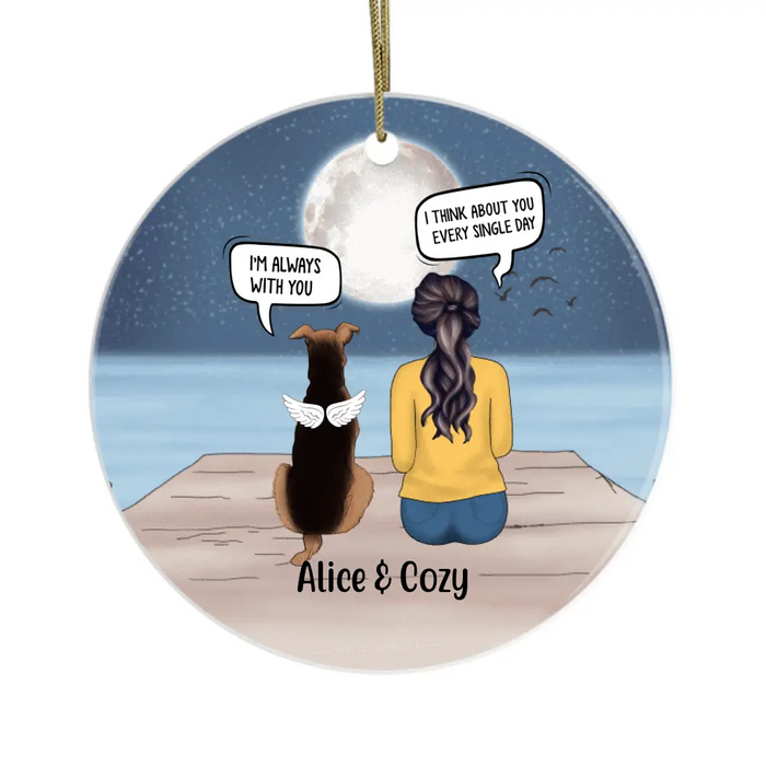 Dog Mom With Conversation - Personalized Gifts For Custom Dog Ornament For Dog Mom, Dog Lovers