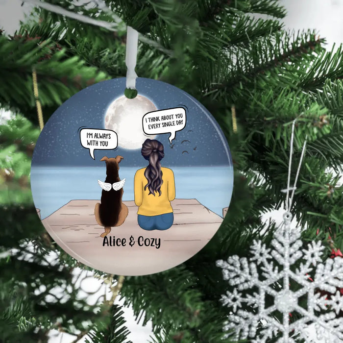 Dog Mom With Conversation - Personalized Gifts For Custom Dog Ornament For Dog Mom, Dog Lovers