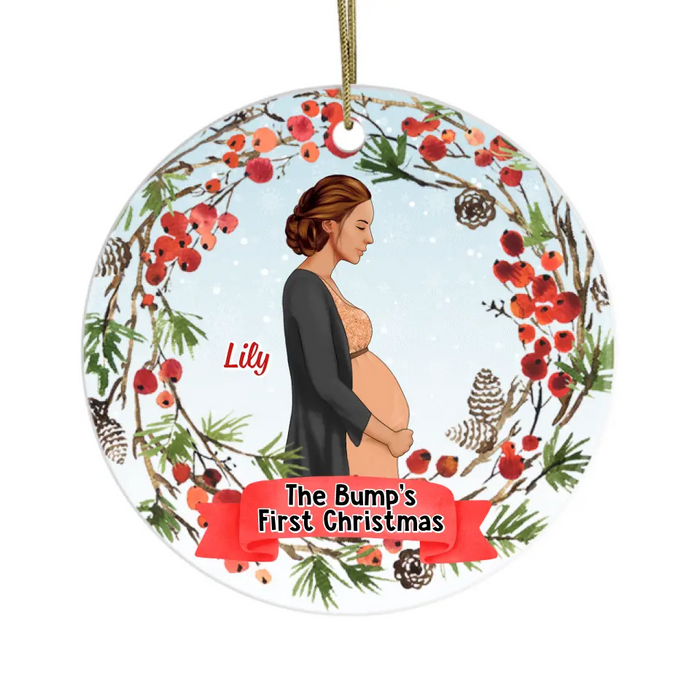 The Bump's First Christmas - Personalized Christmas Gifts - Custom Ornament for Mom